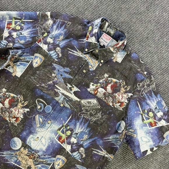 reyn spooner Other - Reyn Spooner Marvel Guardians of the Galaxy Shirt Mens Large Blue Classic Fit